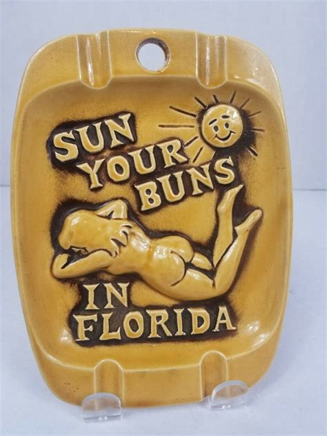 Vintage Sun Your Buns In Florida Nude Happy Sun Etsy