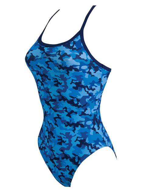 Zoggs Camo Blue Womens One Piece Swimsuit