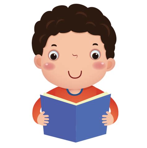 Reading Book Kid Child Free Png Hq Clipart Cartoon Boy Reading Images
