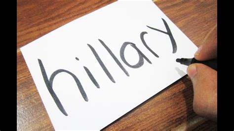 How To Turn Words Hillary Clinton Into A Cartoon Learn Drawing Art On