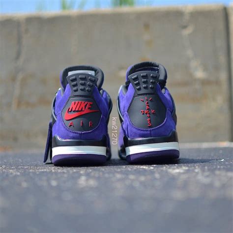 Travis Scott X Air Jordan 4 “purple Suede” Another Look Nice Kicks