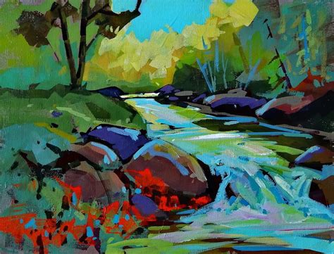 Brian Buckrell Spring Stream Painting Art Drawings Abstract Landscape