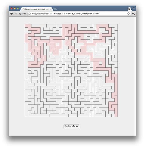 Random Maze Generator And Solver By Felipecsl
