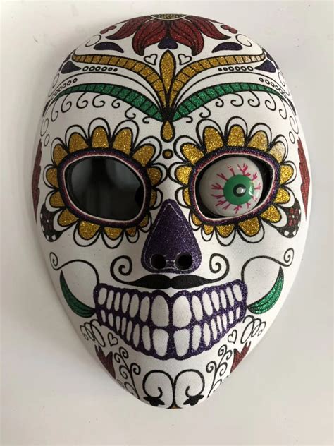 Day Of The Dead Mask Sugar Skull Full Face Mask Mexican Masquerade Mask