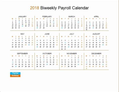 Biweekly Pay Schedule Template