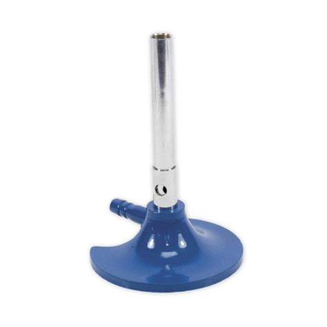 The air inlet on this particular model is adjusted by rotating the barrel, thus opening or closing the vertical baffles at the base. Simple Bunsen Burner for Propane Gas - American Scientific