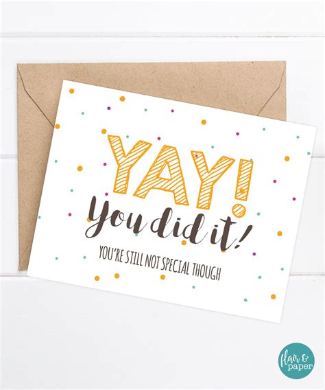 Funny Congratulations Card Funny Friend Card Snarky Card Quirky
