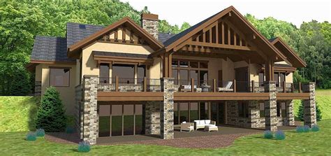 Rustic Mountain House Plans With Walkout Basement Rustic Mountain House