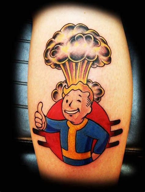 Need Some Fallout Themed Tattoo Inspiration Here It Is Fallout Tattoo Gaming Tattoo Video