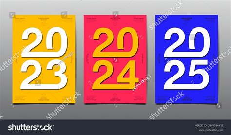 Template Layout Design 2023 2024 2025 Stock Vector Royalty Free