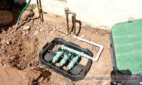 Making use of a common pressure gauge. How to Install Irrigation Valves: Part 1 of the Sprinkler System - Simple Practical Beautiful