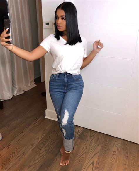Pin By Patrice Perry On Tshirt And Jeans Style Cute Spring Outfits Fashion Nova Jeans Fashion Nova