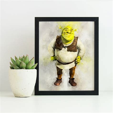 Shrek Print Shrek Poster Wall Hangings Shrek Instant Download Etsy