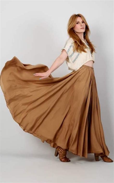 Flowing And Lovely Circle Maxi Skirt Circle Skirt Outfits