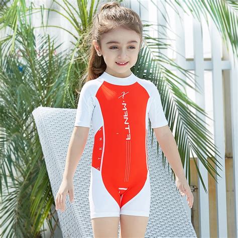 Diveandsail 2018 Childrens One Pieces Swimsuit Kids Girls Boy Swimwear