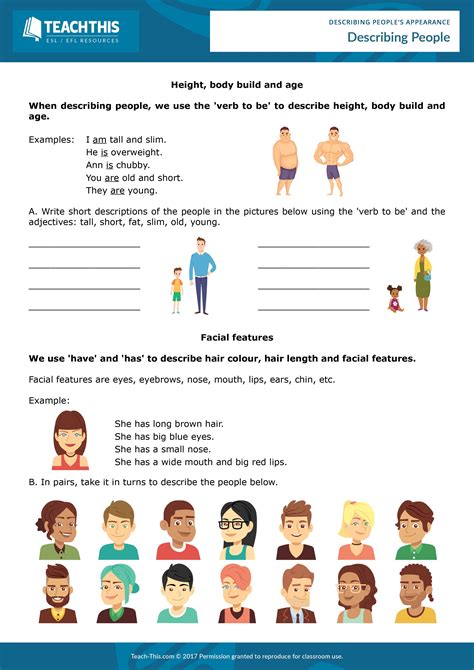 Physical Appearance Esl Worksheet By Riotnow