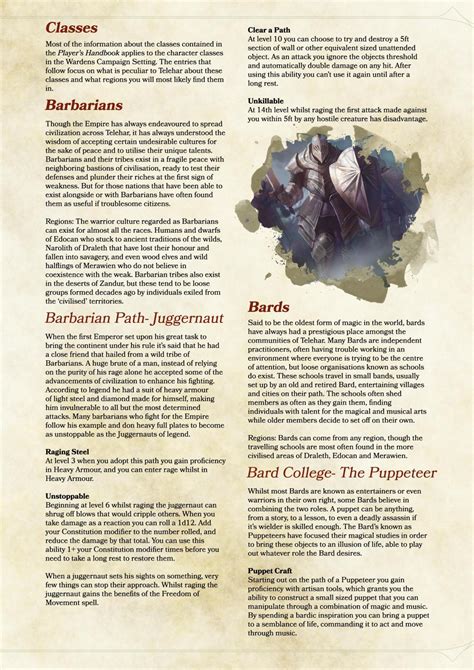 Dnd 5e Homebrewwardens Campaign Setting And Subclasses Part 1 Tumblr