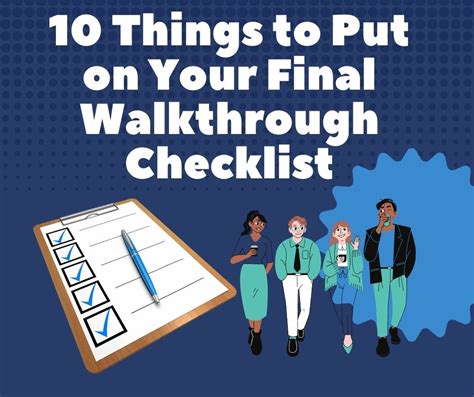 10 Things To Put On Your Final Walkthrough Checklist