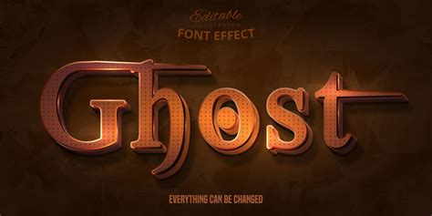 Ghost Text 3d Editable Font Effect 1257121 Vector Art At Vecteezy