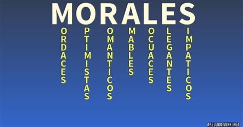 Cu L Es El Significado Del Apellido Morales Significados De Nombres