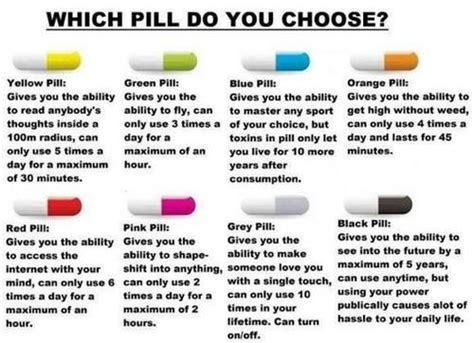 Which Pill Do You Choose Choose One Pill Know Your Meme