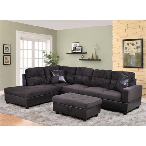 Sectional Sofaaycp Furniture 3pcs L Shape Sectional Sofa Set Left
