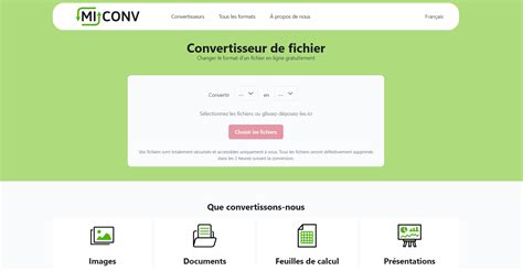 Miconv Un Convertisseur De Fichier En Ligne Et Entièrement Gratuit