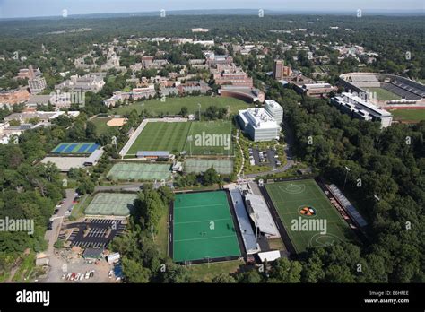 Aerial View Of Princeton University Athletic Fields Stock Photo