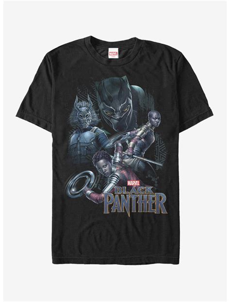Marvel Black Panther 2018 Character View T Shirt Black Hot Topic