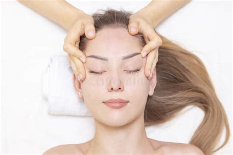 Young Woman Enjoying Massage In Spa Salon Massage And Body Care Spa Body Massage Woman Hands