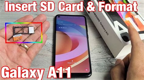 Galaxy A11 How To Insert Sd Card And Format Youtube