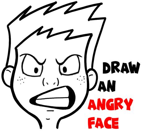 How To Draw A Cartoon Angry Face Really Easy Drawing Tutorial Images