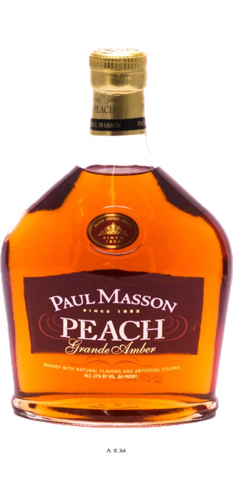 80287 PAUL MASSON GRANDE AMBER PEACH BRANDY Luekens Wine Spirits