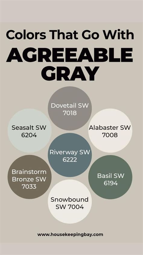 The Colors That Go With Agreeable Gray In This Poster Are Available For
