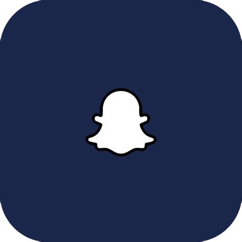 Snapchat Navy Blue Minimalist Ios14 App Icons 🔵 App Icon Snapchat