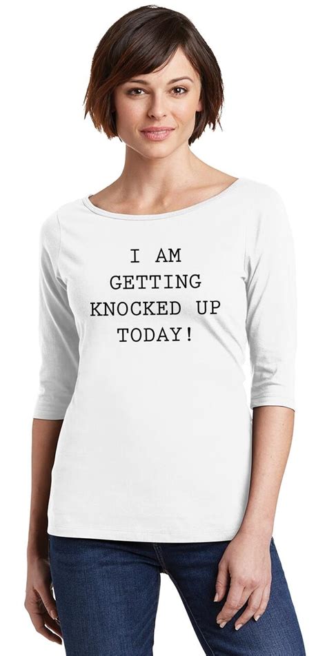 Ladies I Am Getting Knocked Up Today Scoop 34 Slv Tee Ivf Lgbt Husband Wife Ebay
