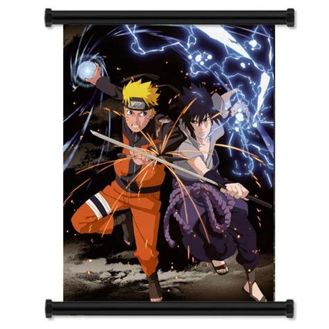 Buy Naruto Shippuden Naruto Vs Sasuke Uchiha Anime Fabric Wall Scroll