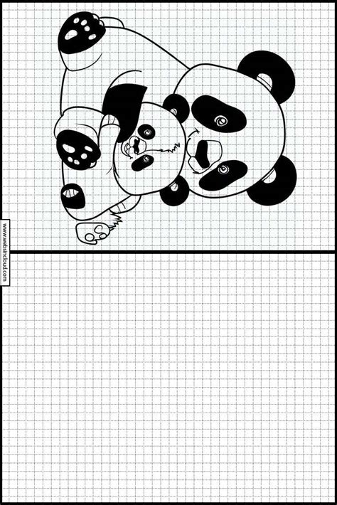 Lær og Tegne Print Tegning Pandaer Dyr 5