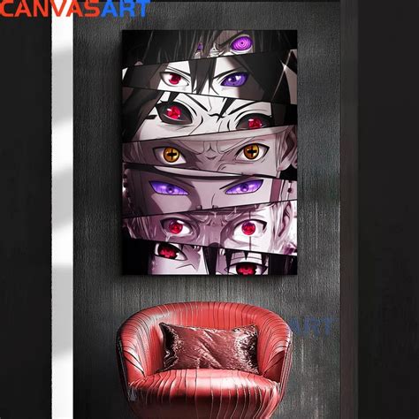 Naruto Eyes Sharingan Rinnegan Poster Canvas Wall Art Decoration Prints