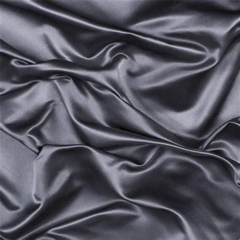 Dark Gray Silk Duchess Satin Fabric By The Yard Gray Silk Duchess