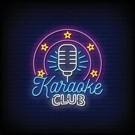 Karaoke Club Neon Signs Style Text Vector Vector Art At Vecteezy