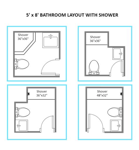 5 X 8 Bathroom Layout Edrawmax Template