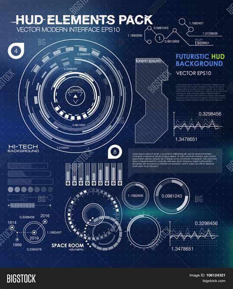 Ui Hud Infographic Vector And Photo Free Trial Bigstock