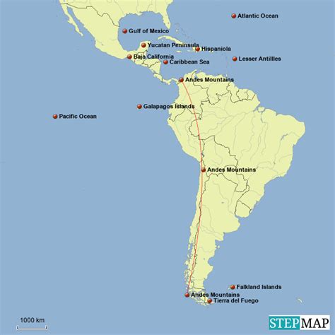 Mountains In Latin America Map United States Map