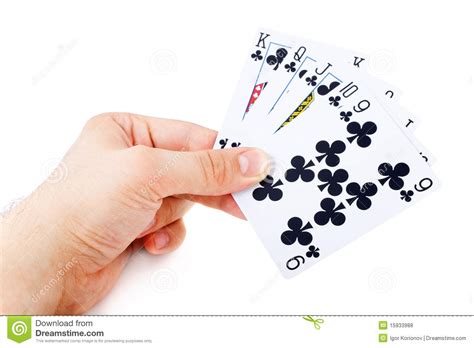 The first card can be any suit. Man's Hand Holding Playing Cards Stock Photo - Image of ...