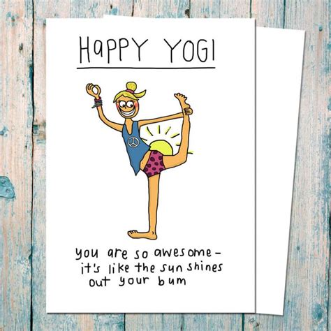 11 Custom Yoga Happy Birthday Card Happy Birthday Yoga Yoga Cards