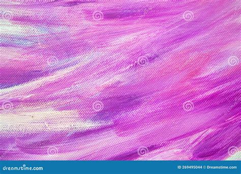 Colorful Abstract Oil Painting Art Background Texture Of Canvas And
