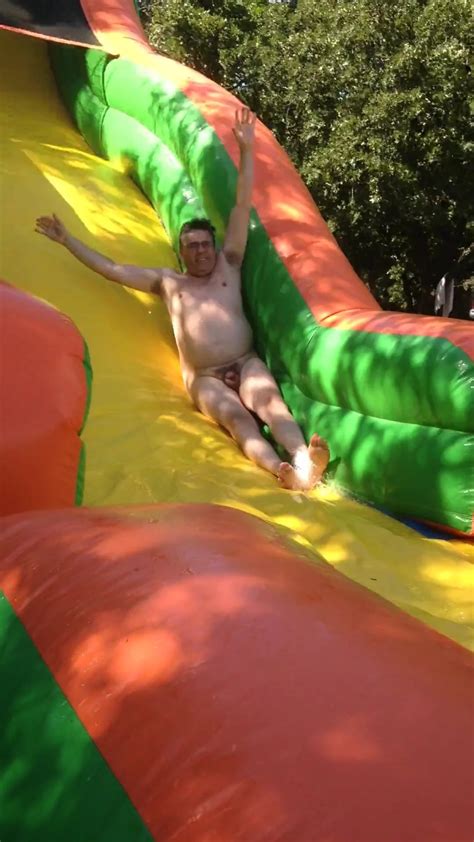 Naked Man On A Water Slide ThisVid Com