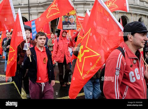 Members Of The Communist Party Of Great Britain Participate In The