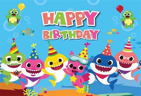 Cartoon Underwater Ocean Fish Shark Birthday Photography Etsy In 2020